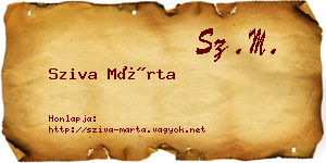 Sziva Márta névjegykártya
